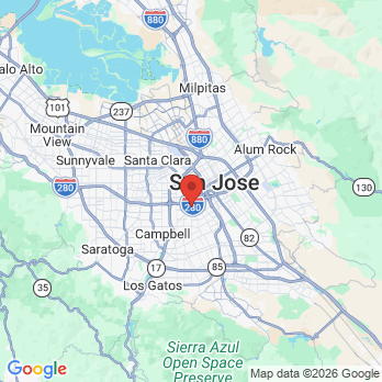 Map to WIllow Glen Dental office in San Jose, CA