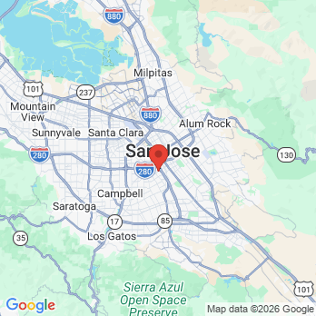 Map to El Paseo Dental Care office in San Jose, CA