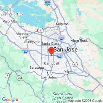 Map to Acclaim Dental Care office in San Jose, CA