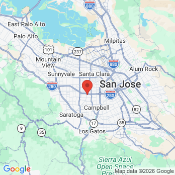 Map to Miles Guyton, DDS office in San Jose, CA