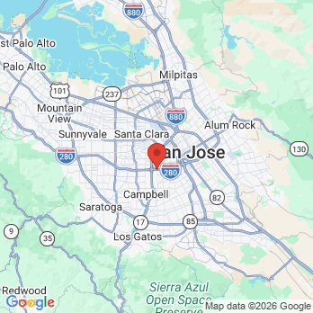 Map to Isaac Lin Dentistry Inc. office in San Jose, CA