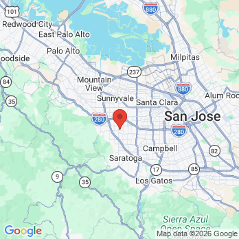Map to Enso Dental office in Cupertino, CA