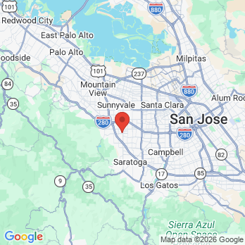 Map to Dr. Preethi Bangalore, DDS office in Cupertino, CA