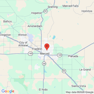 Map to  office in Merced, CA