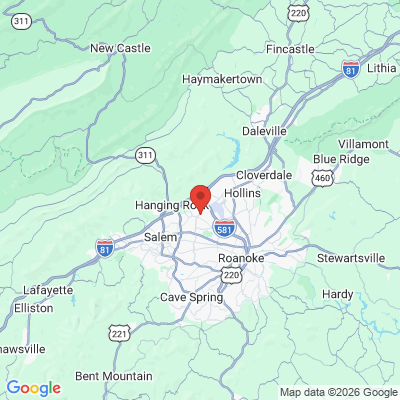 Map to  office in Roanoke, VA