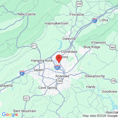 Map to  office in Roanoke, VA