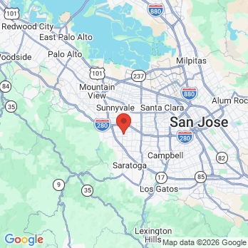 Map to Bexter M. Yang DDS MS office in Cupertino, CA