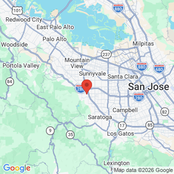 Map to Dove Dental Smiles office in Cupertino, CA