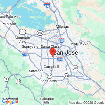 Map to Isaac Lin Dentistry Inc. office in San Jose, CA