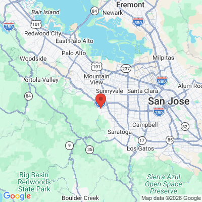 Map to Wendy Lu, DDS office in Cupertino, CA