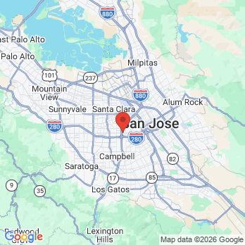 Map to serenity dental group office in San Jose, CA