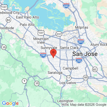 Map to Pannu Dental office in Cupertino, CA