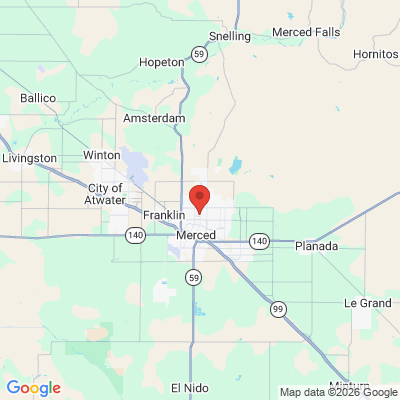 Map to  office in Merced, CA