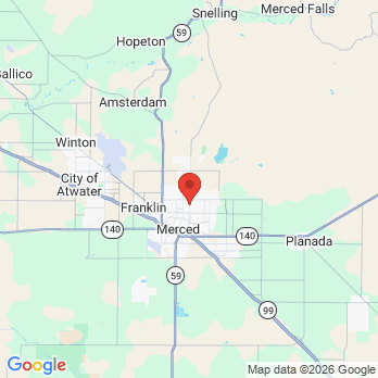 Map to Evershine Dental Group, Swetha Nadipally DDS office in Merced, CA