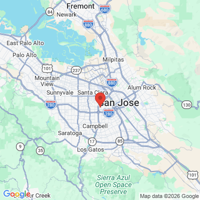 Map to Gregory R. Abate, DDS office in San Jose, CA