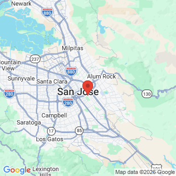 Map to K&T Dental office in San Jose, CA