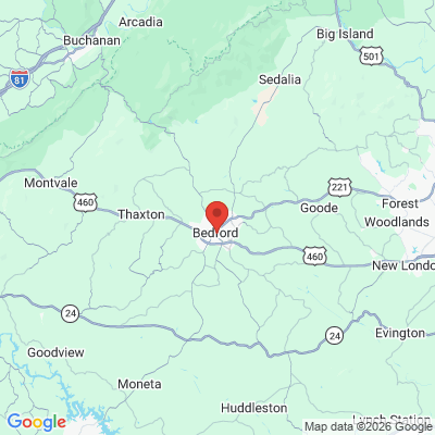 Map to  office in Bedford, VA