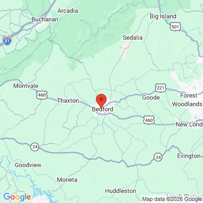 Map to  office in Bedford, VA