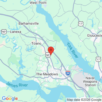 Map to Patriot Oral and Facial Surgery office in Williamsburg, VA