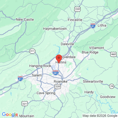Map to  office in Roanoke, VA
