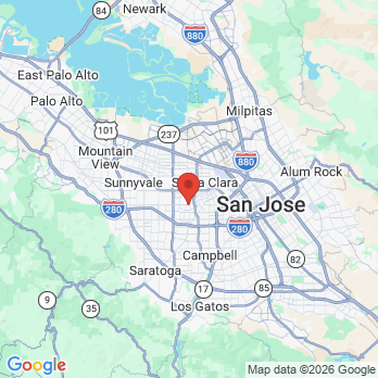 Map to Ronald Nakano DDS  office in Santa Clara, CA