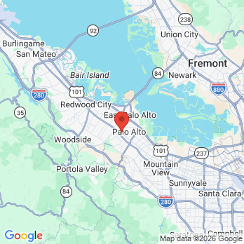 Map to Mid Peninsula Orthodontics office in Palo Alto, CA
