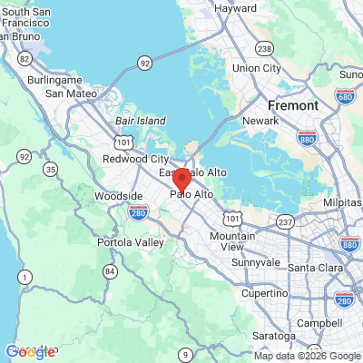 Map to One Dental Palo Alto, Inc. office in Palo Alto, CA