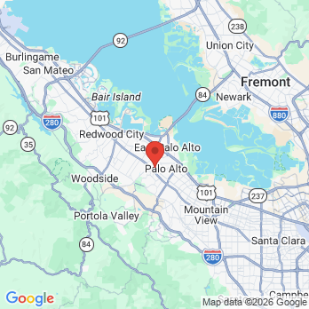 Map to Blue Turtle Dental-Palo Alto-Forest office in Palo Alto, CA