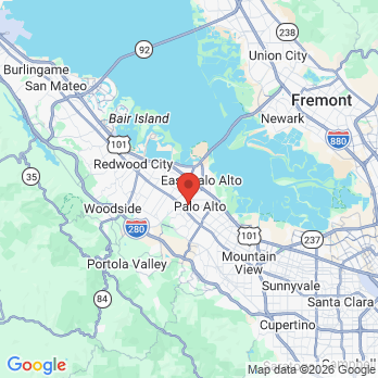 Map to Bryant St Dental office in Palo Alto, CA