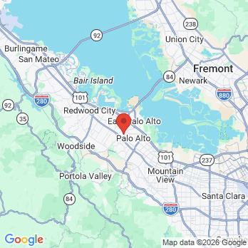 Map to Harry Tseng DDS and Associates office in Palo Alto, CA