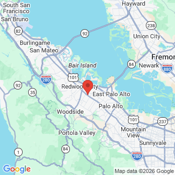 Map to Dental Center of Atherton office in Atherton, CA