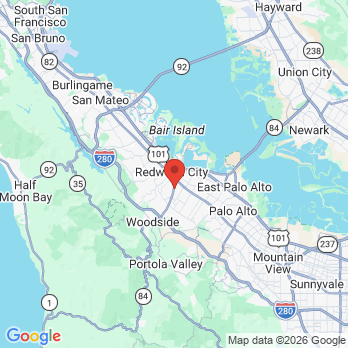 Map to SHIEH AND LUO DENTAL GROUP office in Redwood City, CA