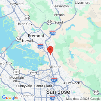 Map to Blue Sky Dental  office in Fremont, CA