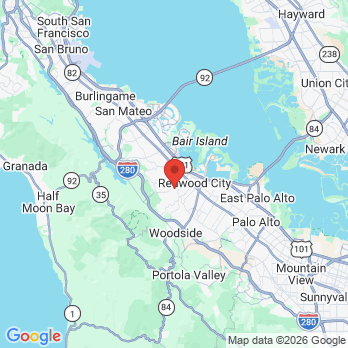 Map to Roy Dental office in Redwood City, CA