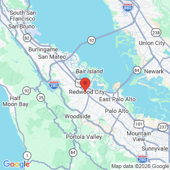 Map to Avalon Dental office in Redwood City, CA