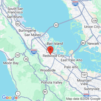 Map to Elite Dental Group office in Redwood City, CA