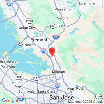 Map to Columbia Dental Care office in Fremont, CA