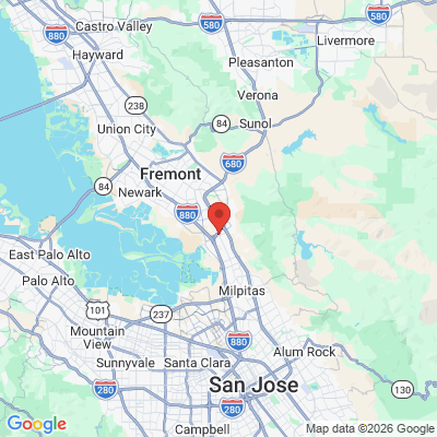 Map to Columbia Dental Care office in Fremont, CA