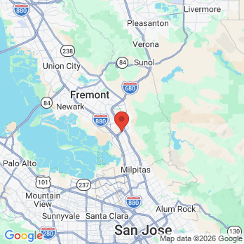Map to Designing Smiles  office in Fremont, CA