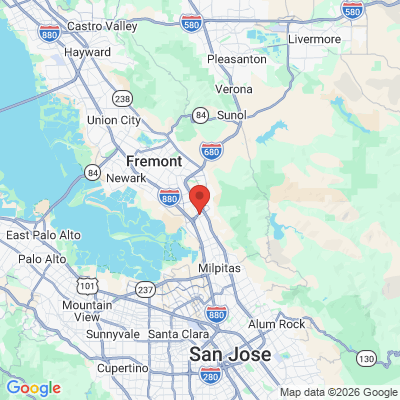 Map to Designing Smiles  office in Fremont, CA