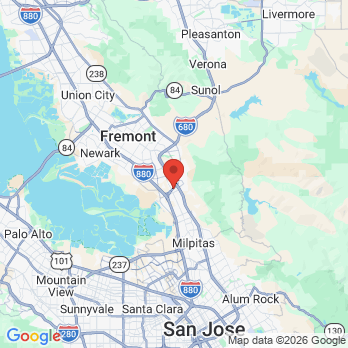 Map to Warm Springs Family Dental office in Fremont, CA