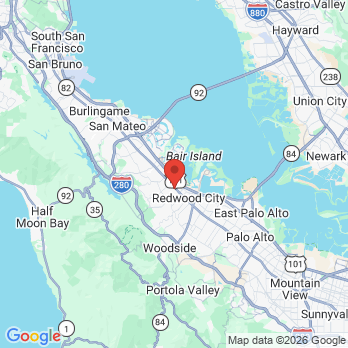 Map to Loomis & McFarlane Dental Care office in San Carlos, CA