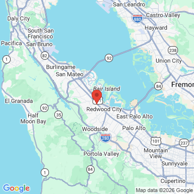Map to Frank Hsu, DDS office in San Carlos, CA