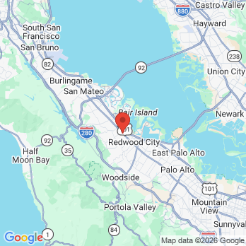 Map to Peninsula Children's Dentistry  office in San Carlos, CA