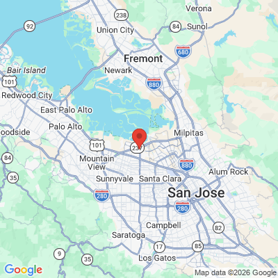 Map to Dr. Barry I. Kliger, DDS office in Sunnyvale, CA