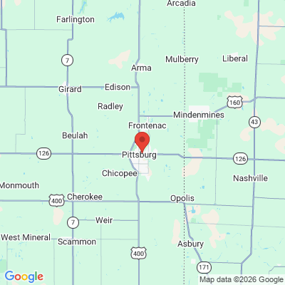 Map to  office in Pittsburg, KS
