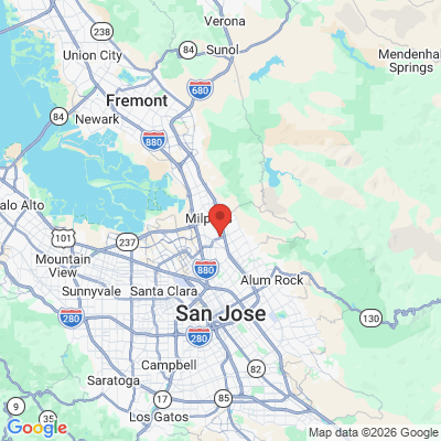 Map to Attuned Dental Care office in Milpitas, CA