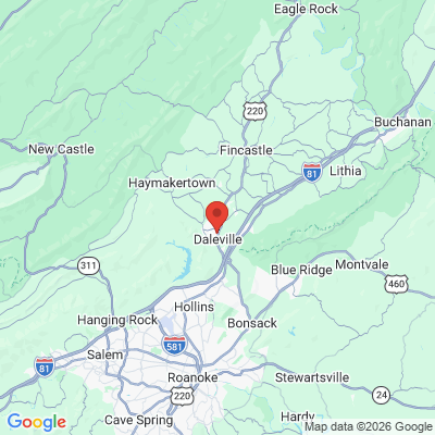 Map to  office in Daleville, VA