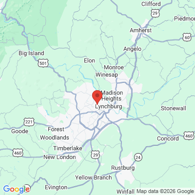 Map to  office in Lynchburg, VA