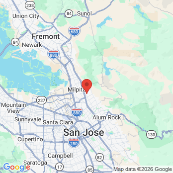 Map to Amherst Dentistry Ching Hsin Wong, DDS office in Milpitas, CA